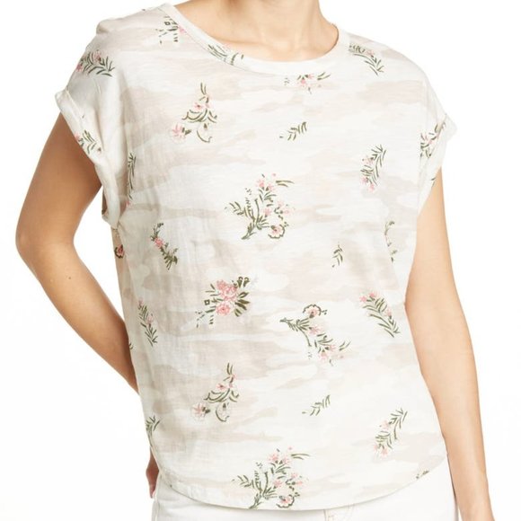 NWT Lucky Brand Floral Camo Tee - Picture 1 of 6